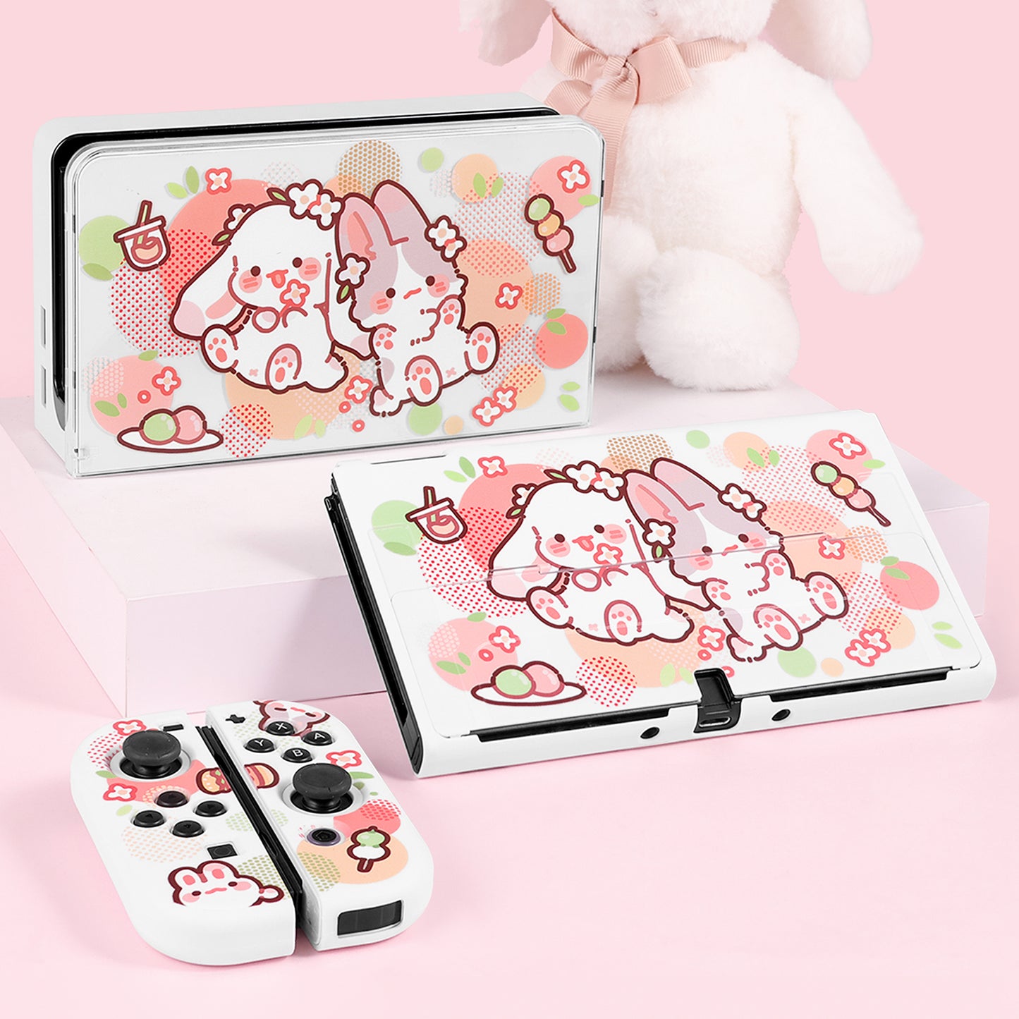 Switch OLED Case - Blossom Bunnies